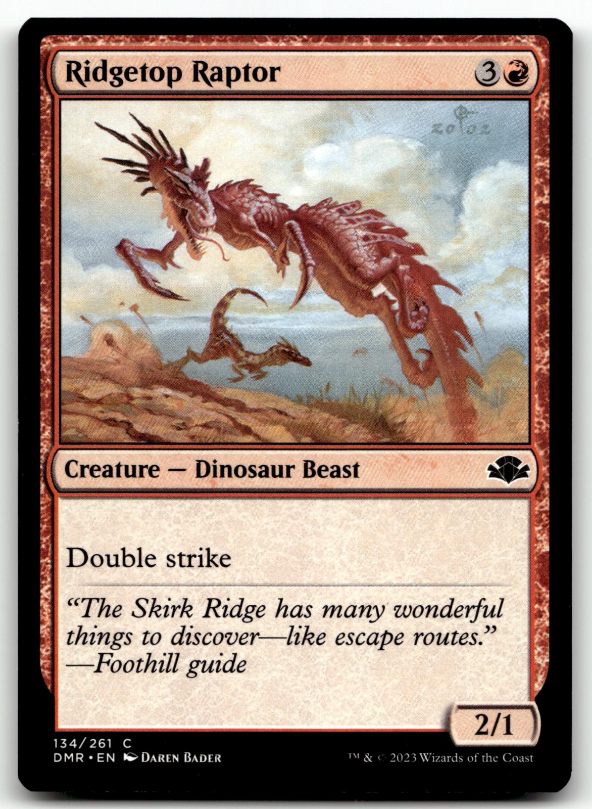 Ridgetop Raptor 134 Common Dominaria Remastered Magic: The Gathering Near Mint