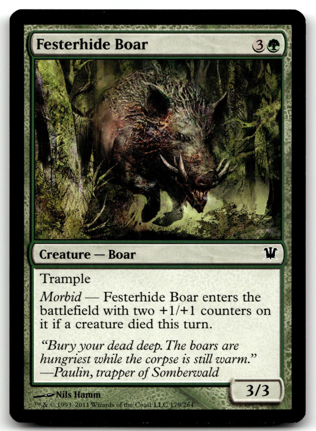 Festerhide Boar 179 Common Innistrad Magic: The Gathering Near Mint