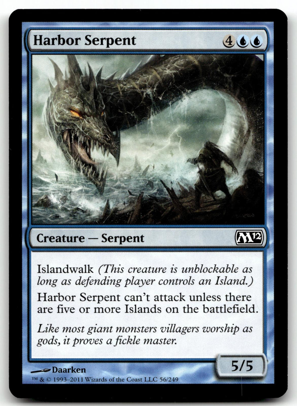 Harbor Serpent 56 Common Magic 2012 (M12) Magic: The Gathering Near Mint
