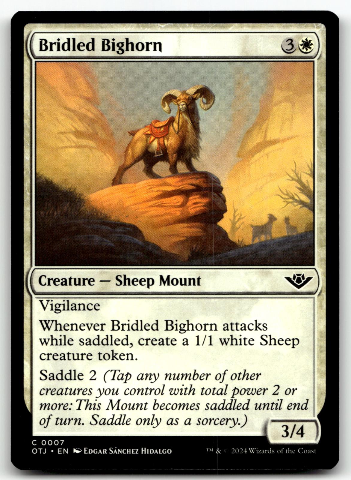 Bridled Bighorn 7 Common Outlaws of Thunder Junction Magic: The Gathering NM