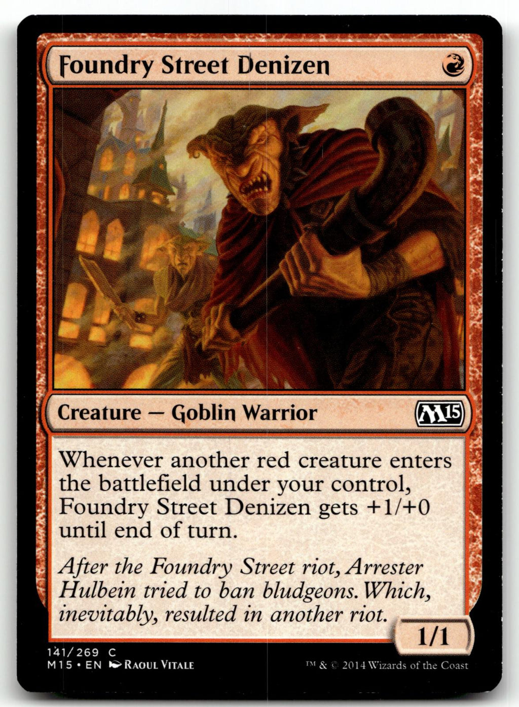 Foundry Street Denizen 141 Common Magic 2015 (M15) Magic: The Gathering NM