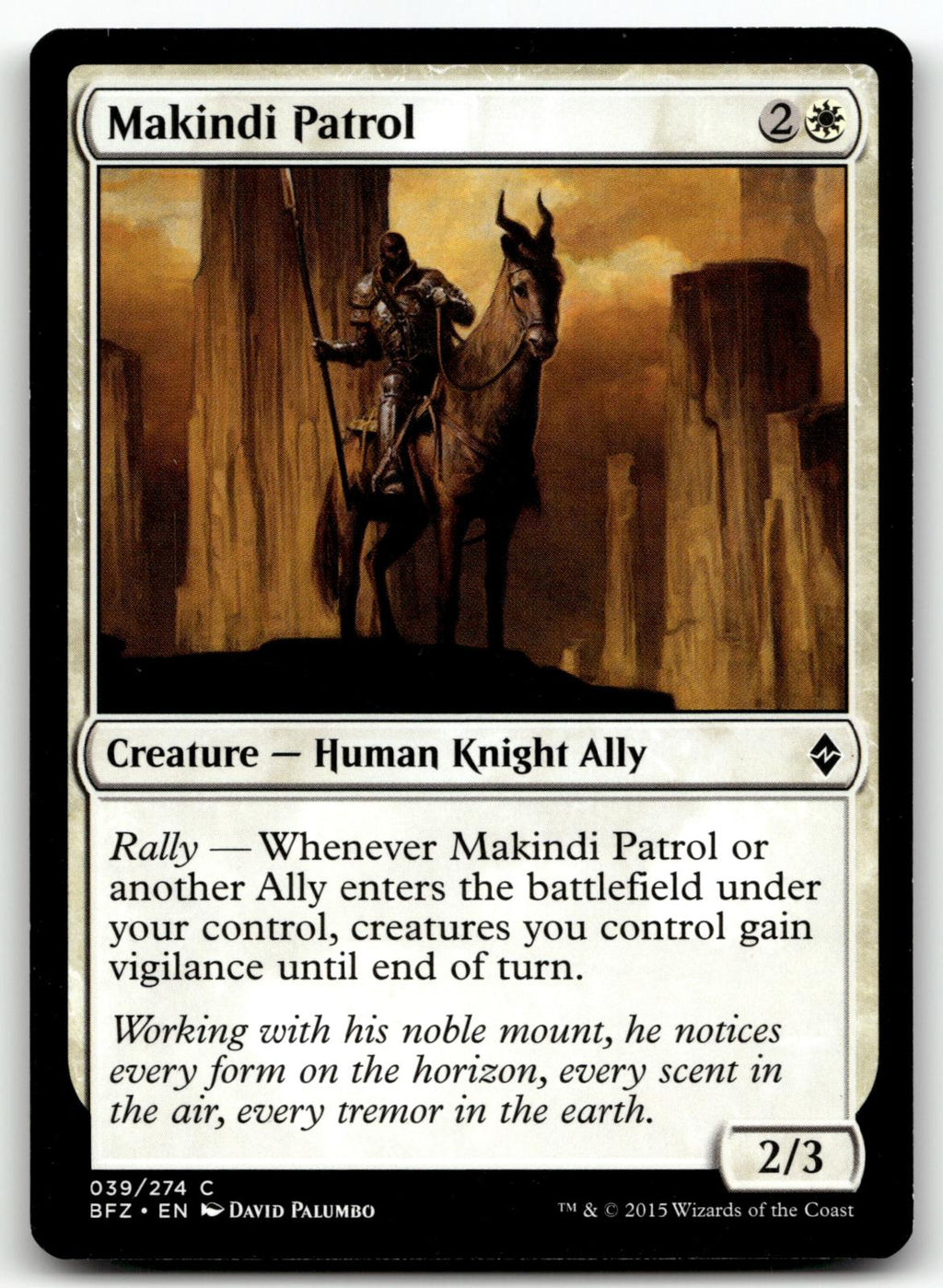 Makindi Patrol 39 Common Battle for Zendikar Magic: The Gathering Near Mint