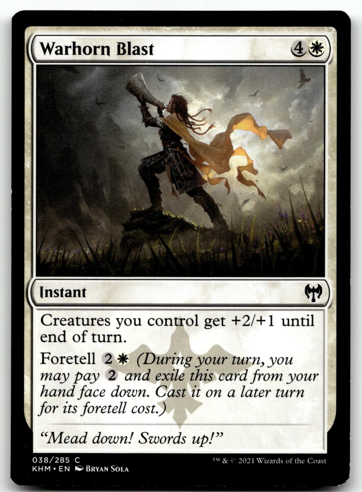 Warhorn Blast 38 Common Kaldheim Magic: The Gathering Near Mint