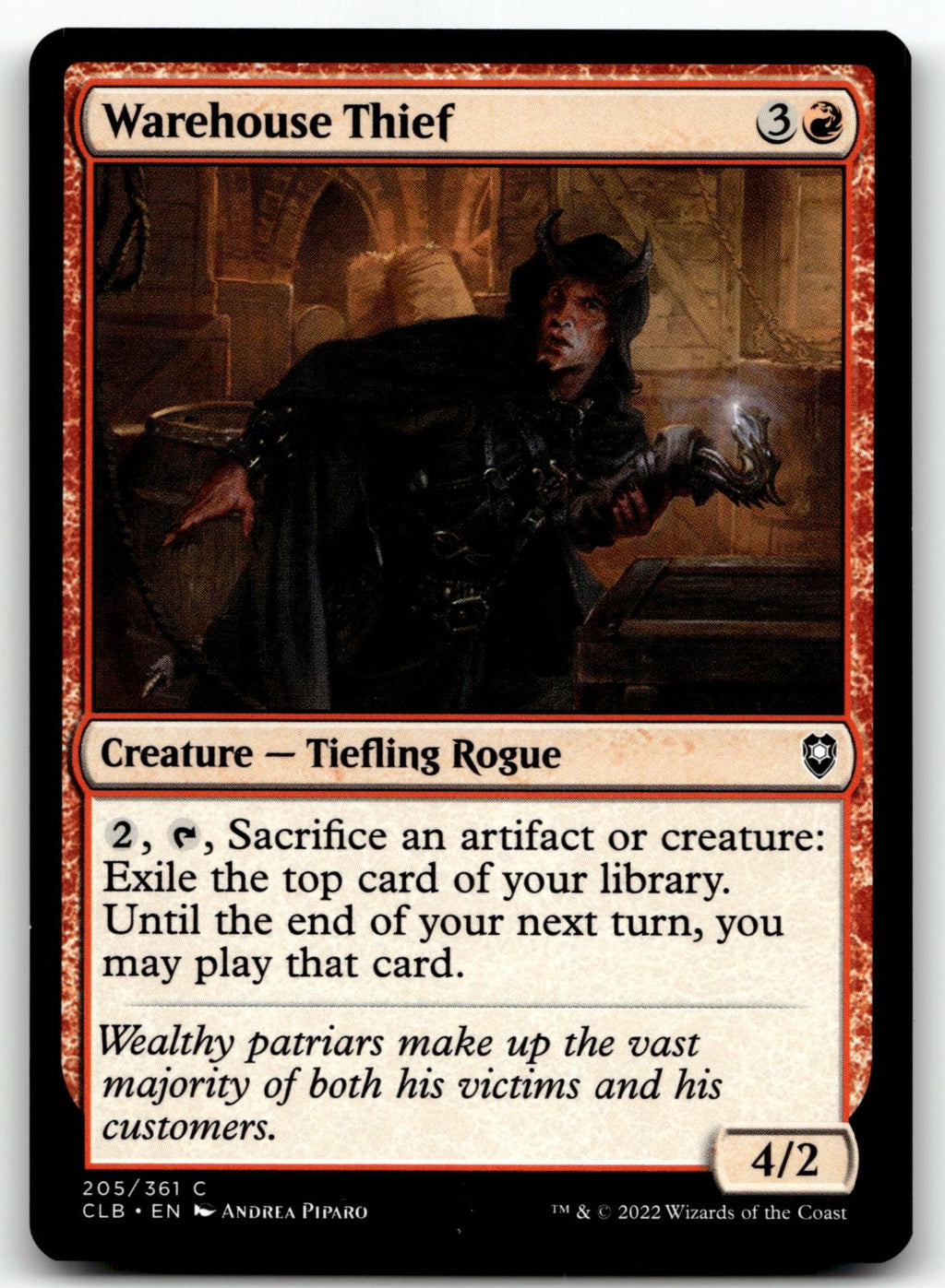Warehouse Thief 205 Commander Legends: Battle for Baldur's Gate Magic:
