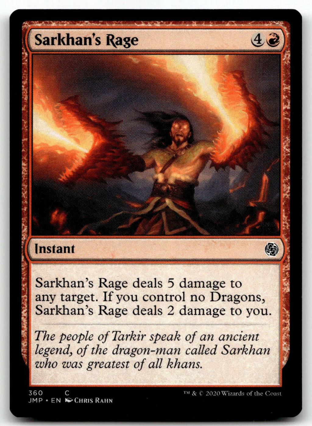 Sarkhan's Rage 360 Common Jumpstart Magic: The Gathering Near Mint