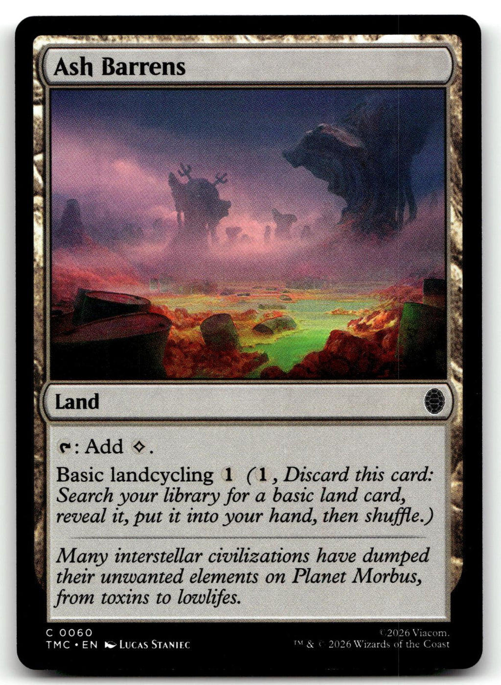 Ash Barrens (Surge Foil) 60 Holo Commander: Teenage Mutant Ninja Turtles Magic
