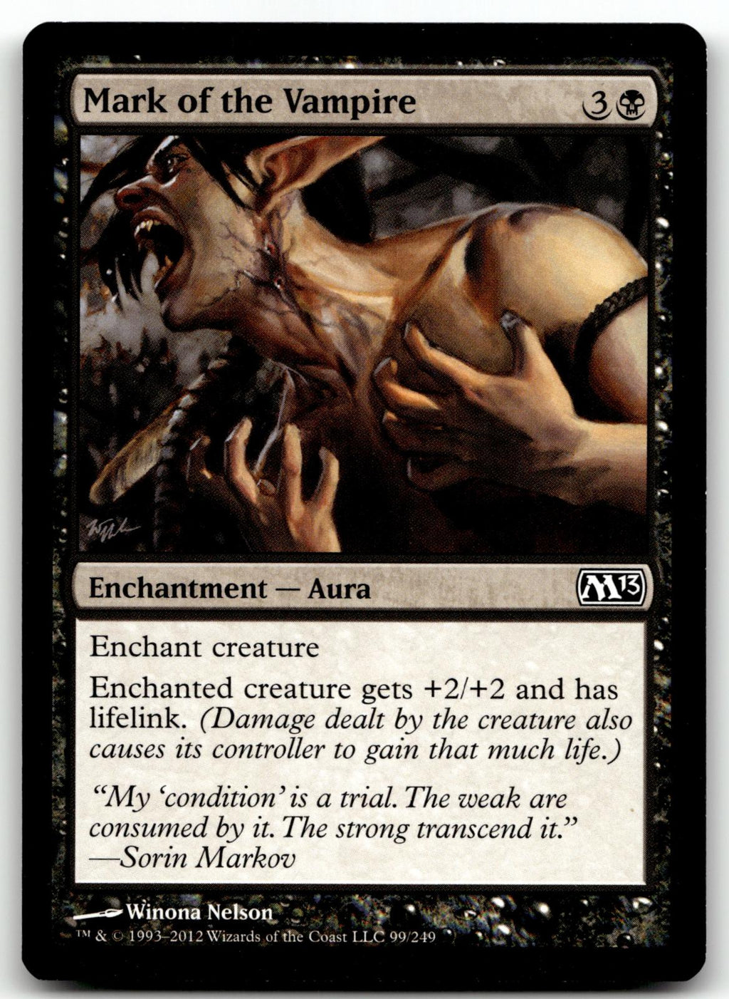 Mark of the Vampire 99 Common Magic 2013 (M13) Magic: The Gathering Near Mint
