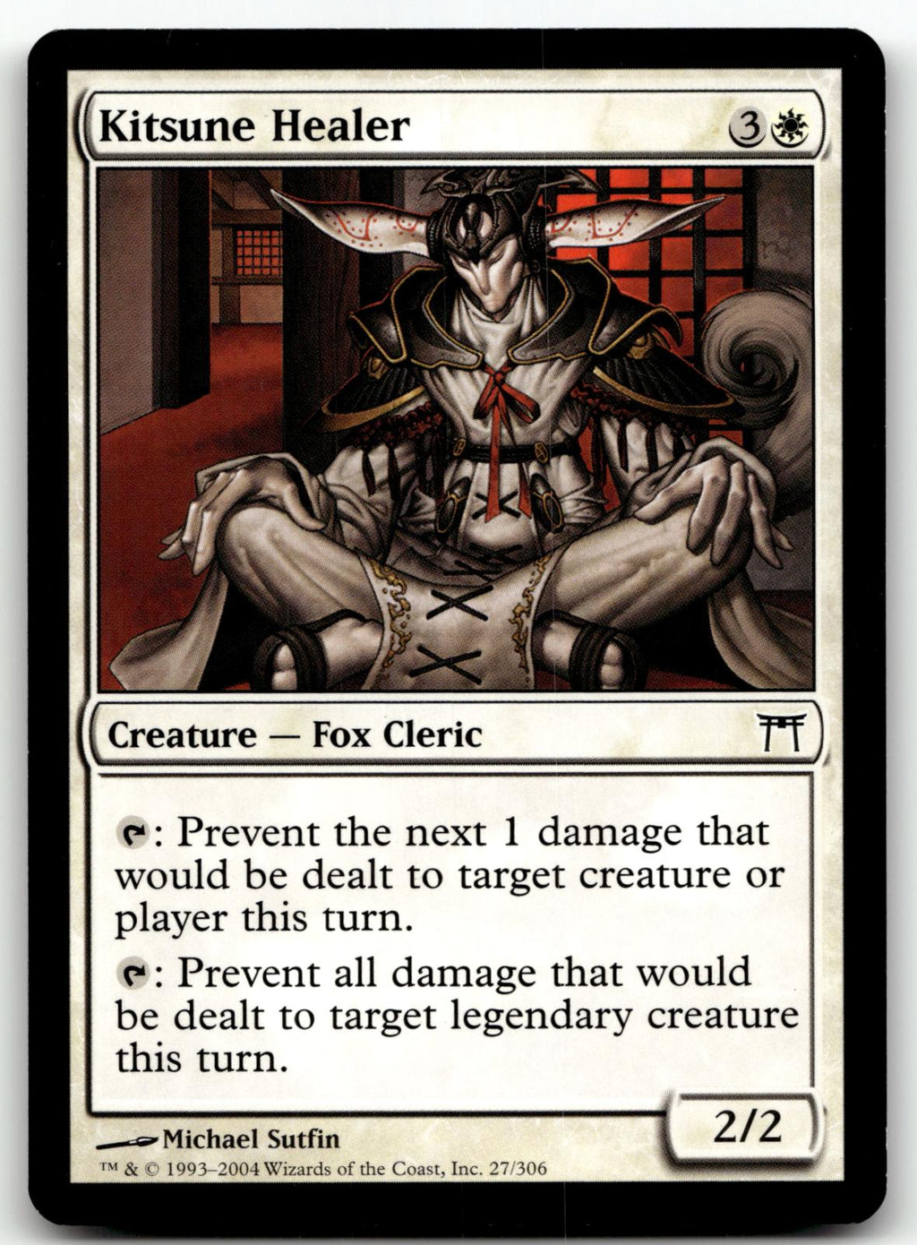 Kitsune Healer 27 Common Champions of Kamigawa Magic: The Gathering Near Mint