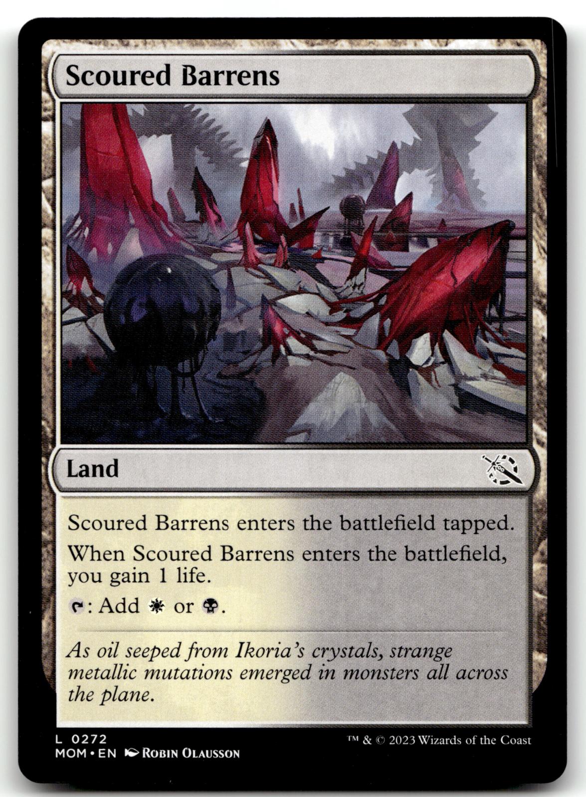 Scoured Barrens 272 Common March of the Machine Magic: The Gathering Near Mint
