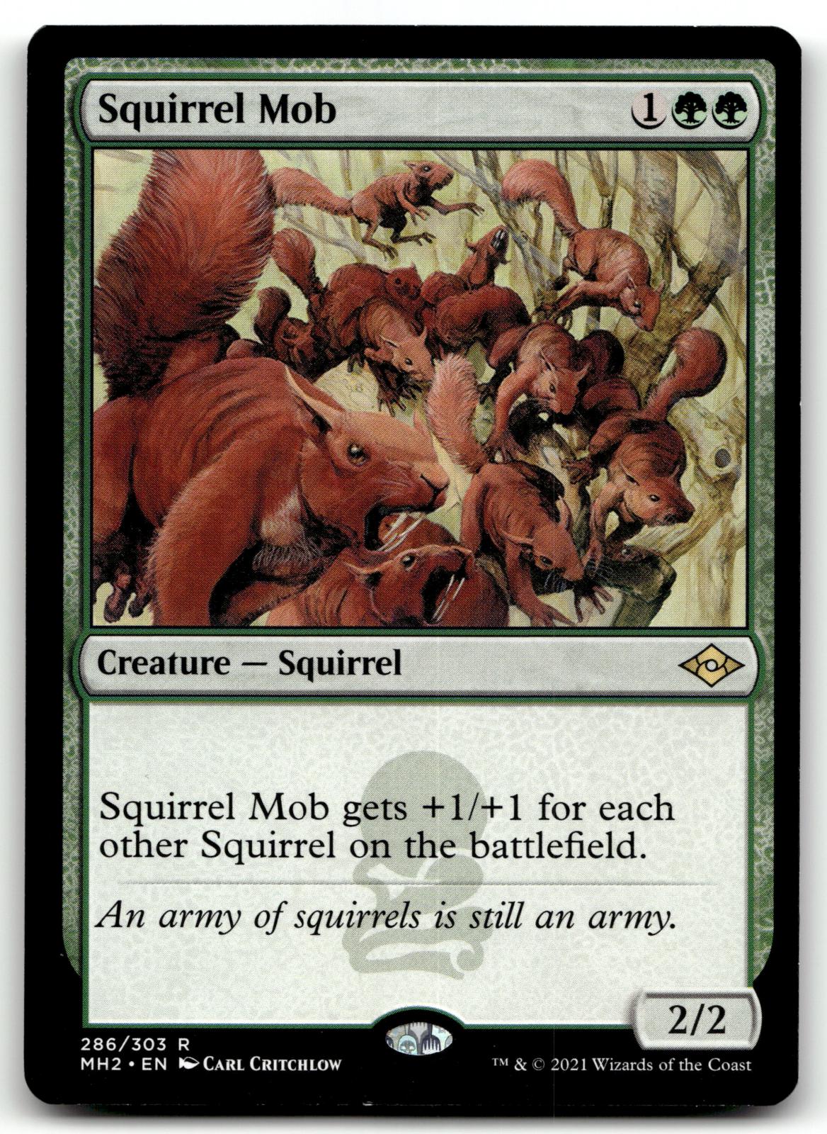 Squirrel Mob 286 Rare Modern Horizons 2 Magic: The Gathering Near Mint
