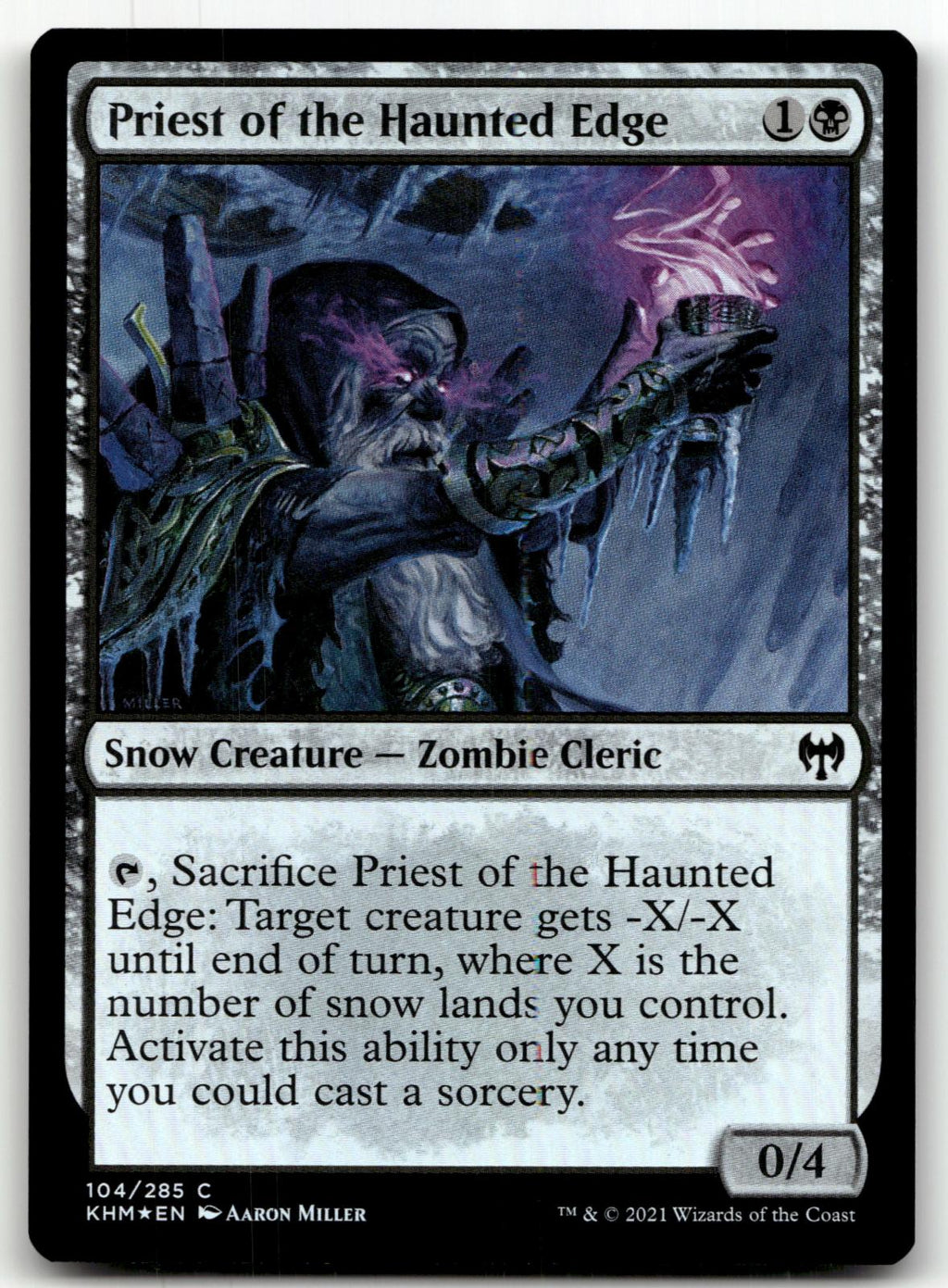 Priest of the Haunted Edge 104 Common Kaldheim Magic: The Gathering Foil NM