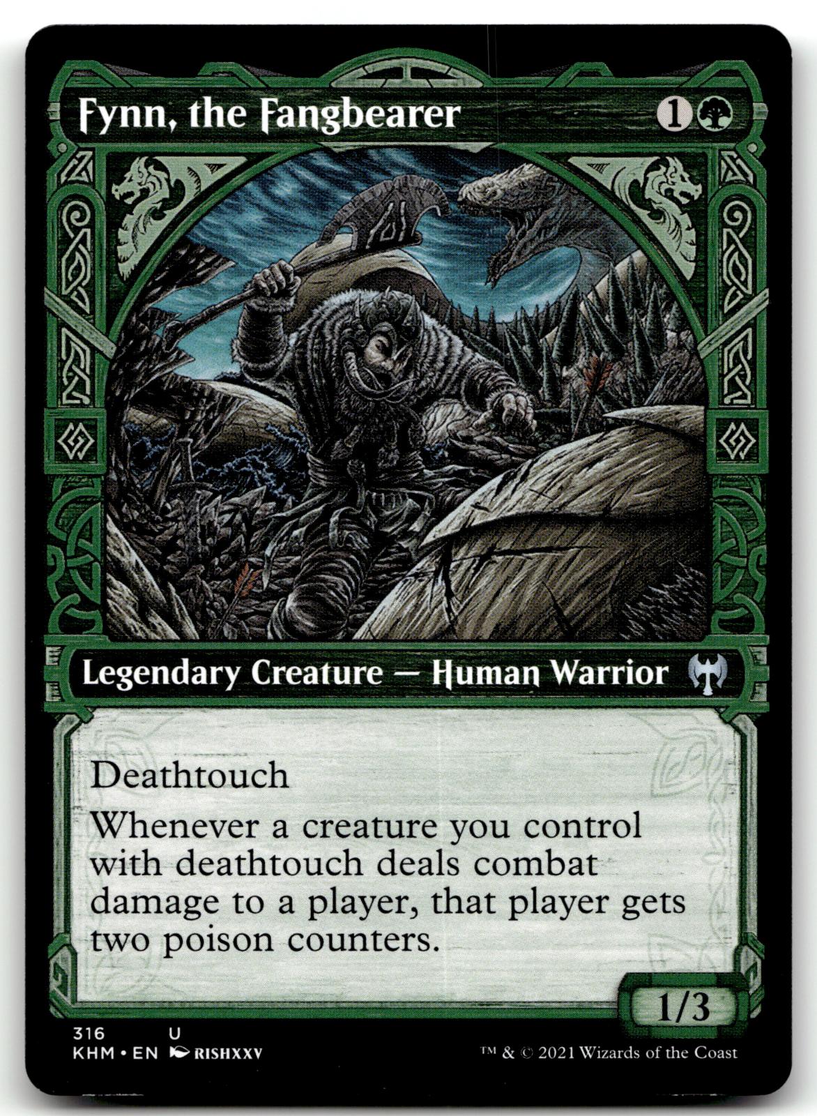 Fynn, the Fangbearer (Showcase) 316 Uncommon Kaldheim Magic: The Gathering NM