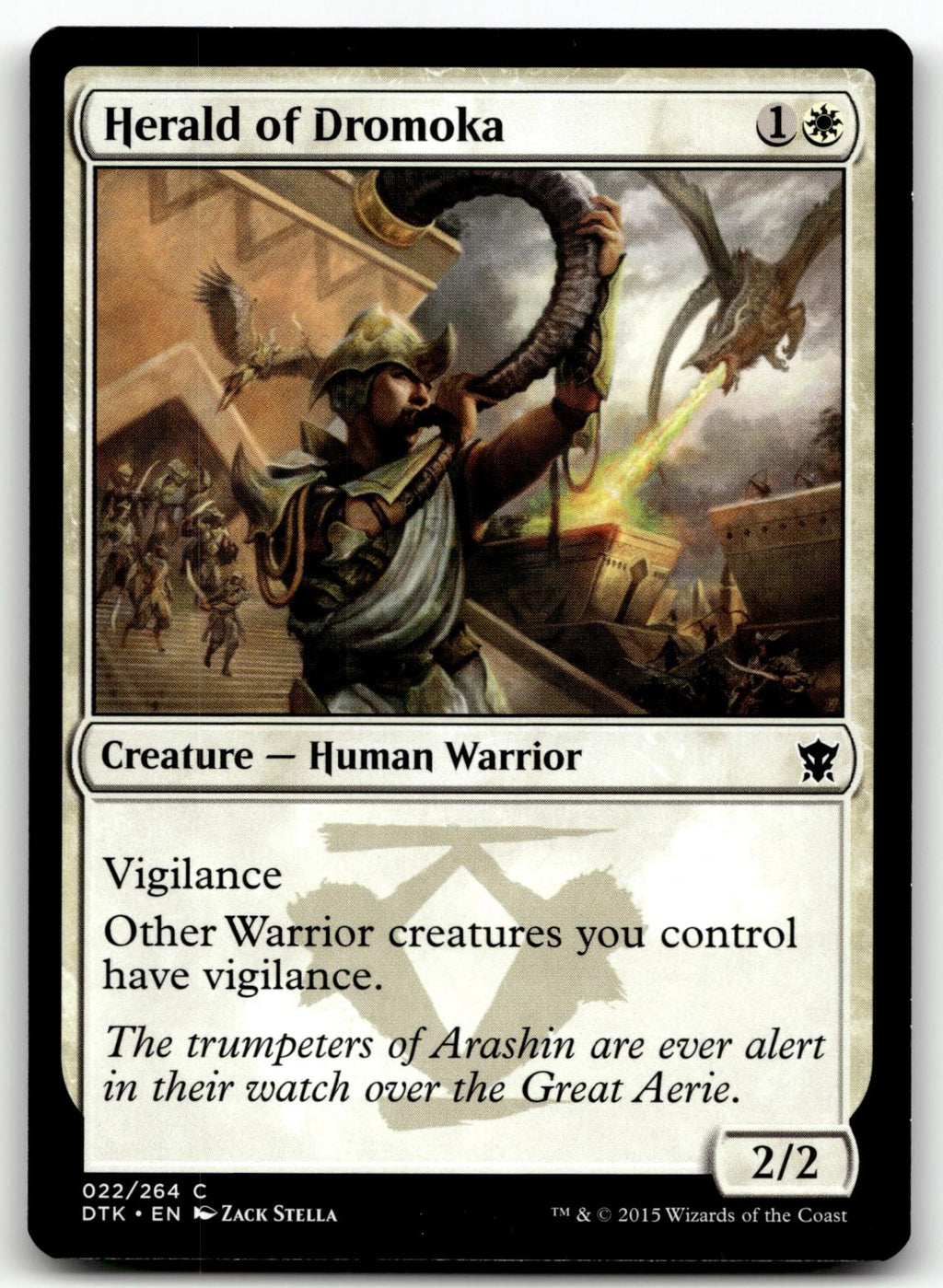 Herald of Dromoka 22 Common Dragons of Tarkir Magic: The Gathering Near Mint