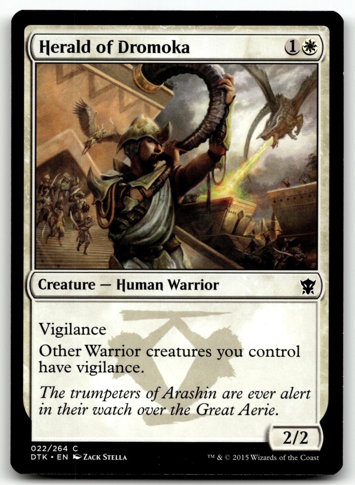 Herald of Dromoka 22 Common Dragons of Tarkir Magic: The Gathering Near Mint