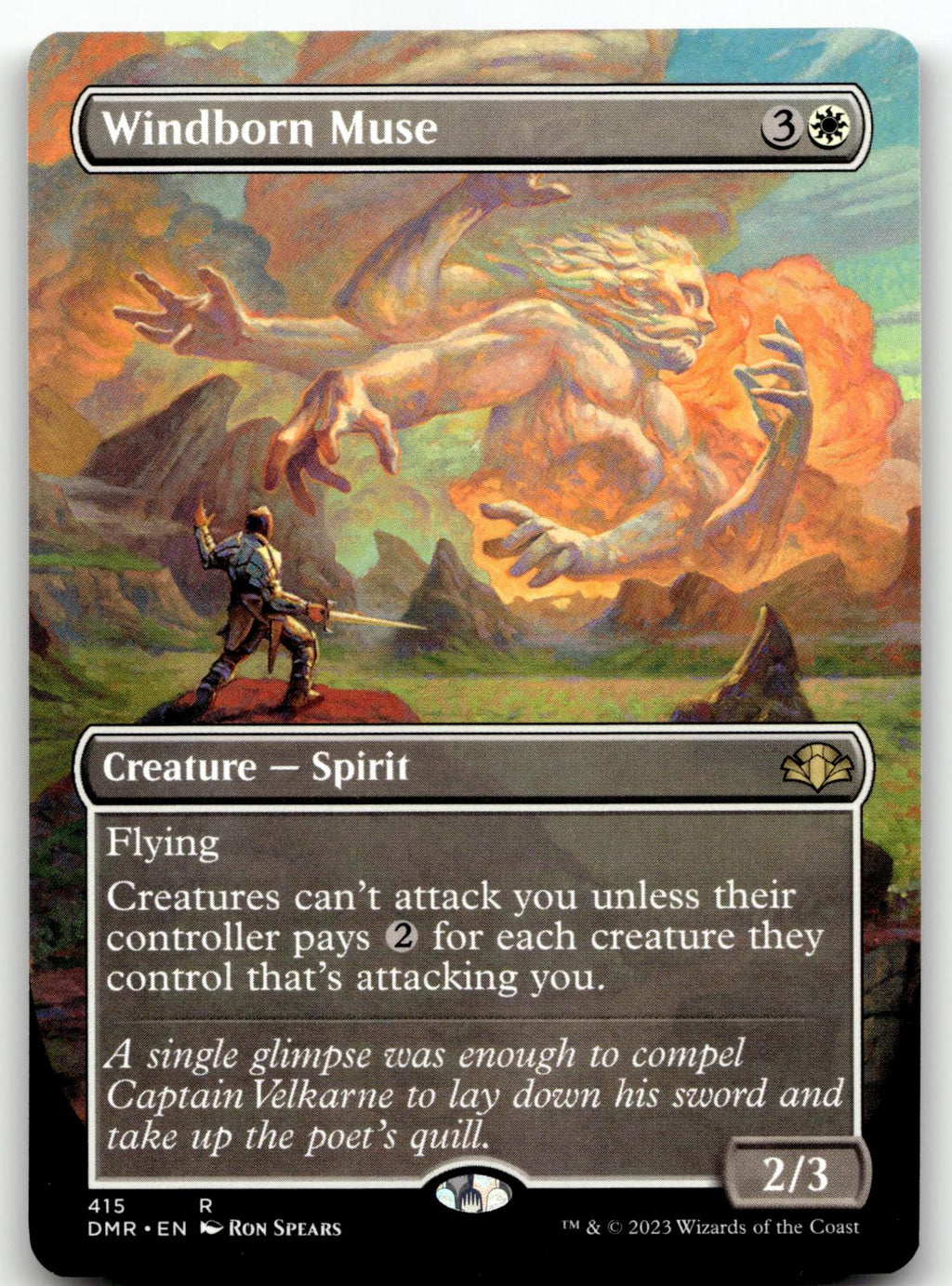 Windborn Muse (Borderless) 415 Rare Dominaria Remastered Magic: The Gathering NM