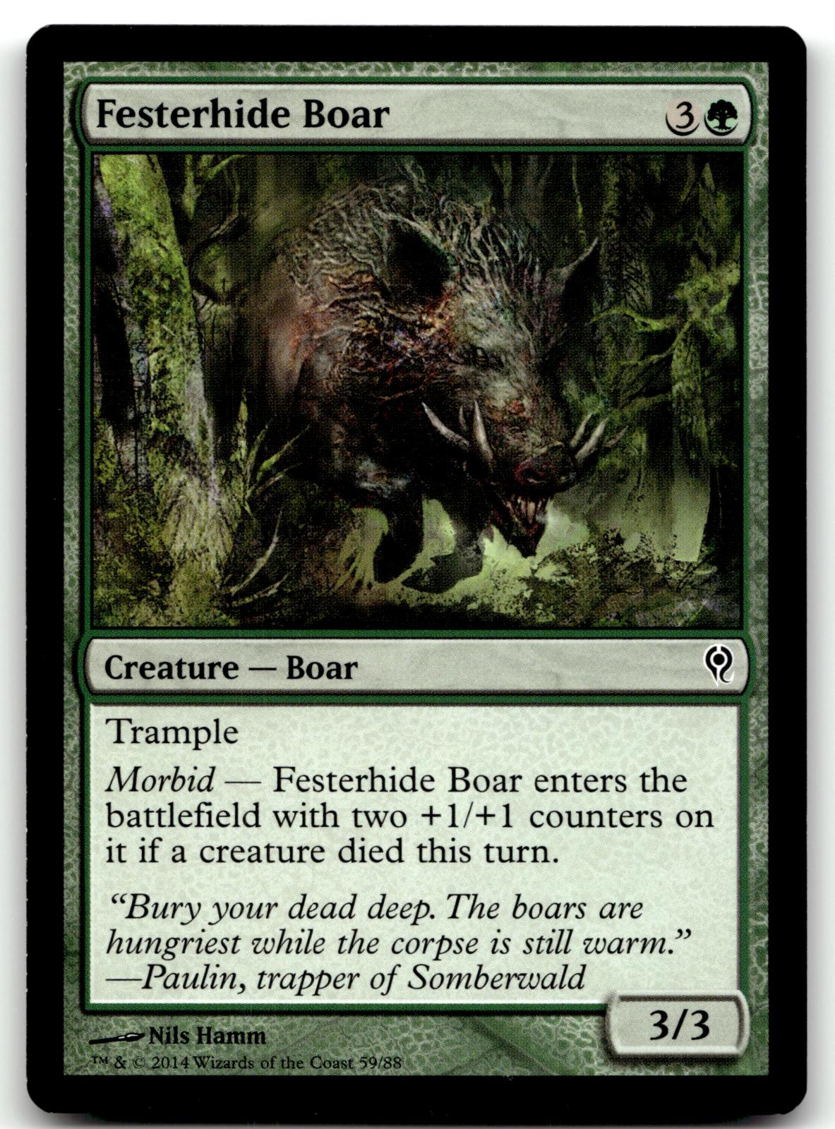 Festerhide Boar 59 Common Duel Decks: Jace vs. Vraska Magic: The Gathering NM