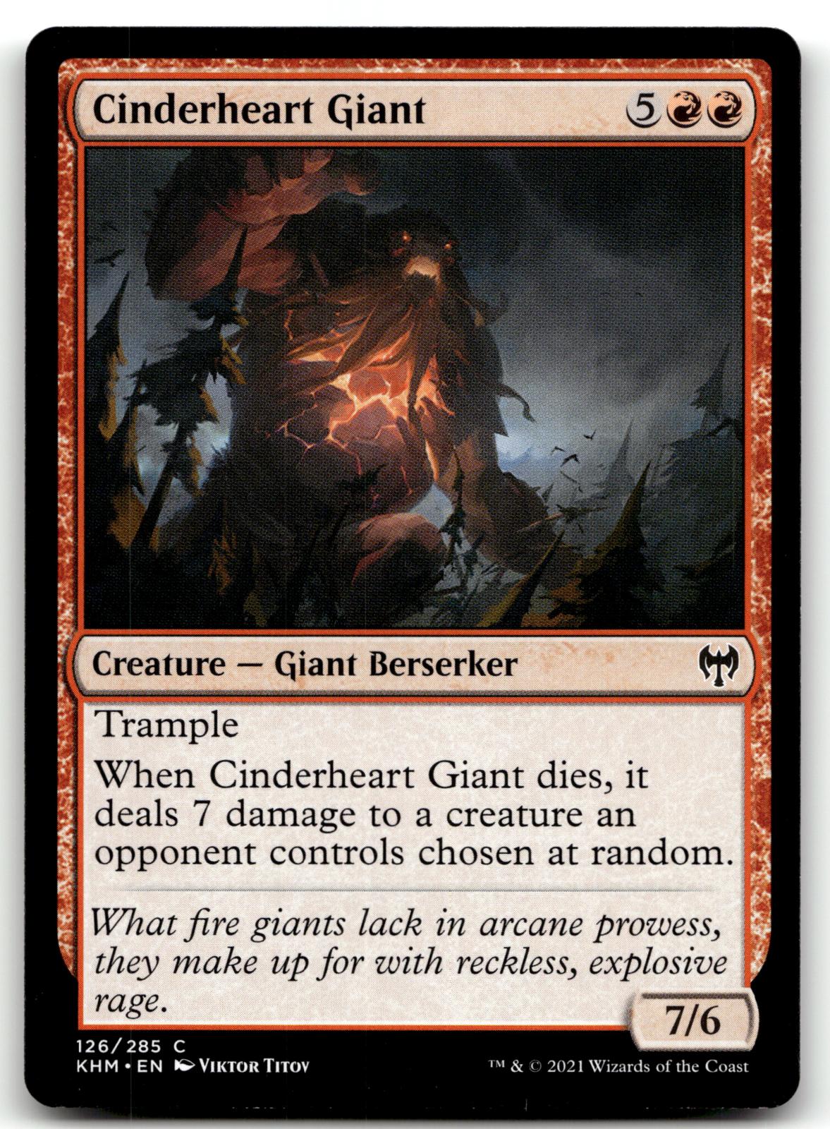 Cinderheart Giant 126 Common Kaldheim Magic: The Gathering Near Mint