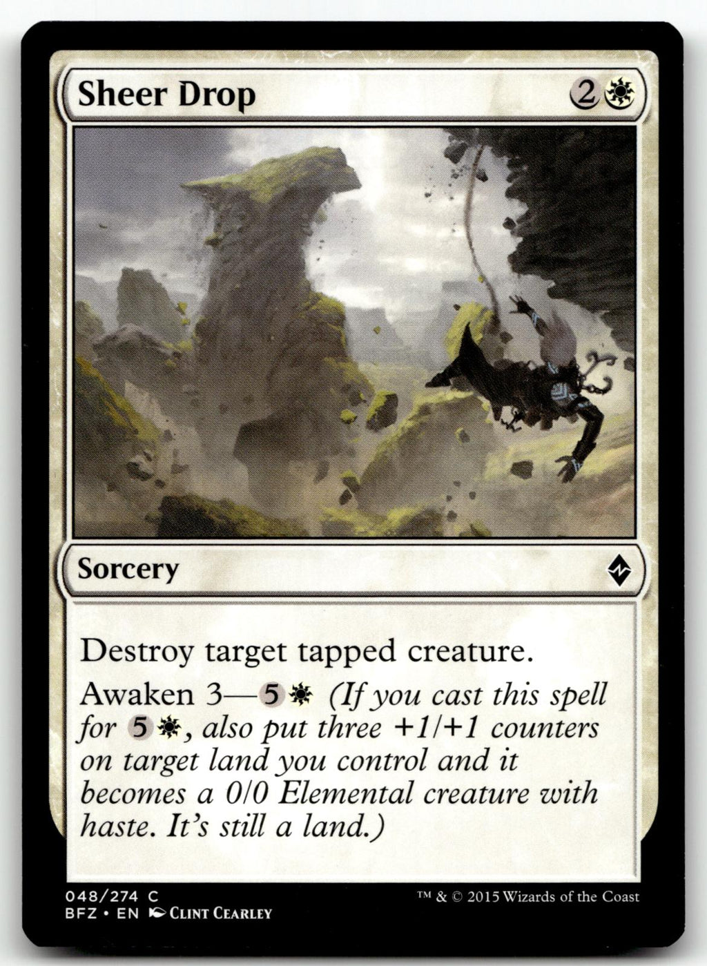 Sheer Drop 48 Common Battle for Zendikar Magic: The Gathering Near Mint