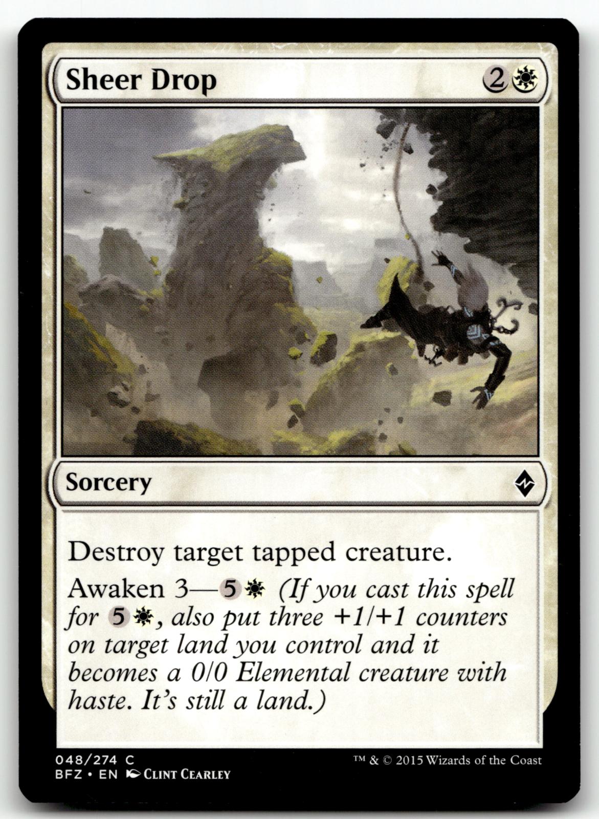 Sheer Drop 48 Common Battle for Zendikar Magic: The Gathering Near Mint