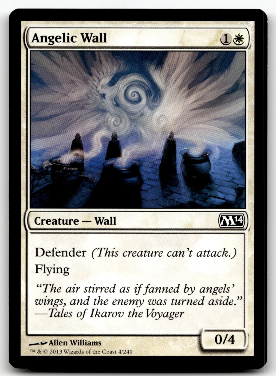 Angelic Wall 4 Common Magic 2014 (M14) Magic: The Gathering Near Mint