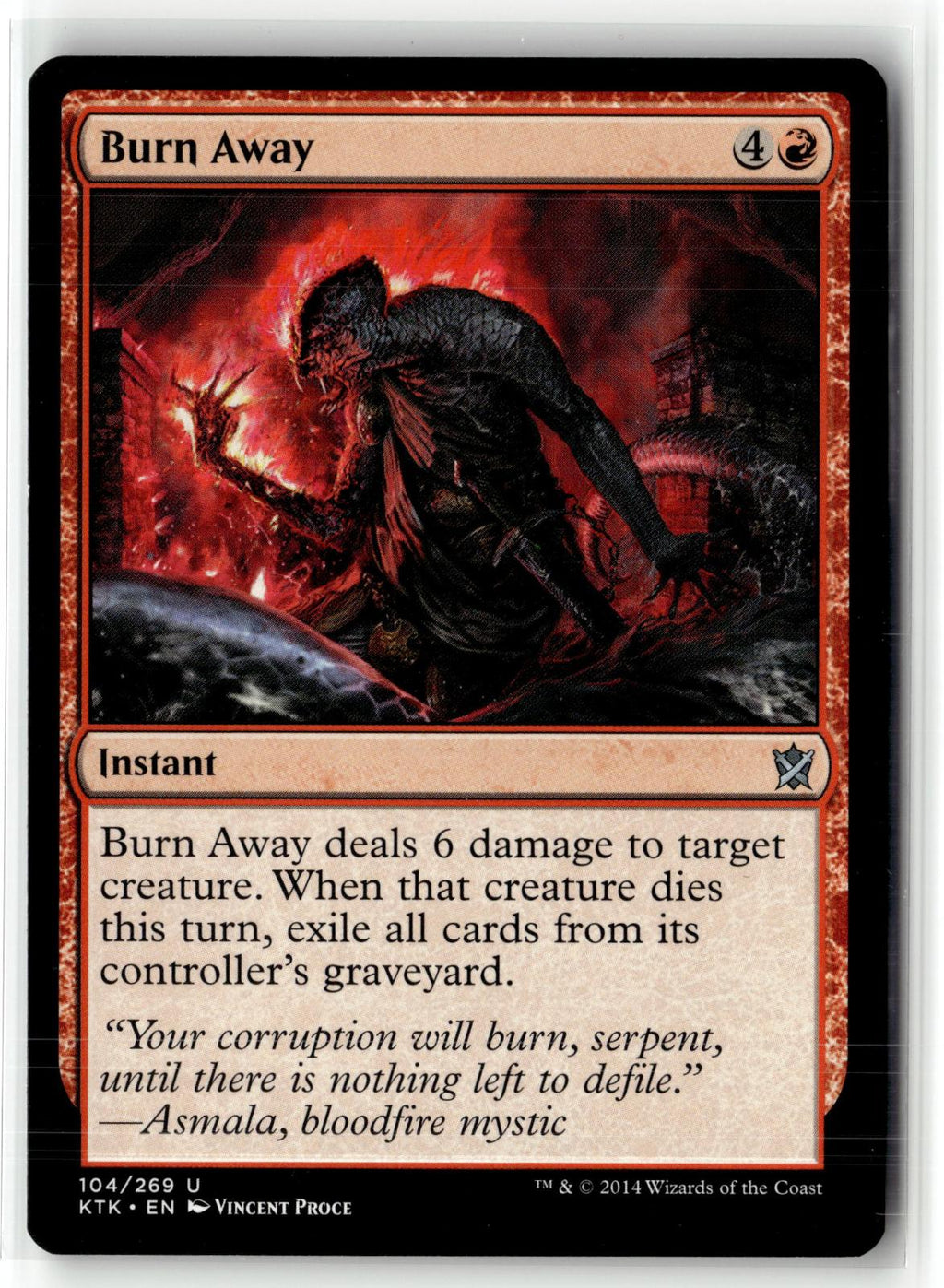 Burn Away 104 Uncommon Khans of Tarkir Magic: The Gathering Near Mint