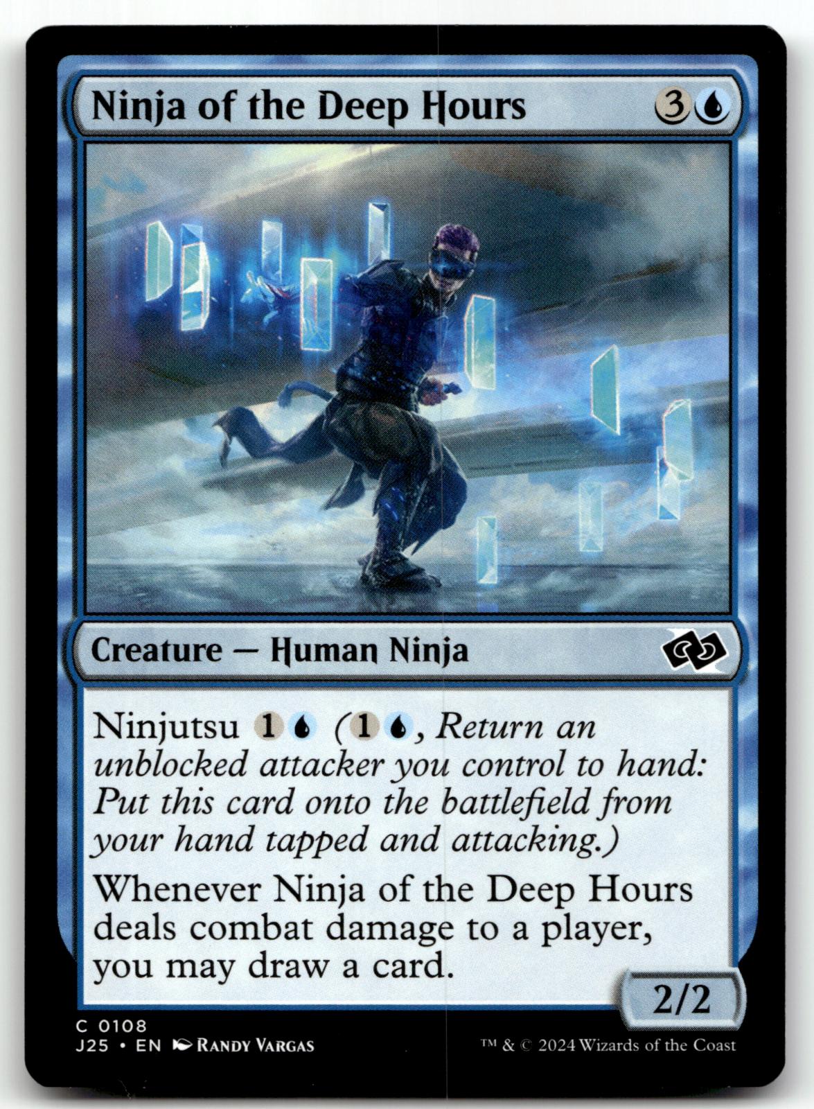 Ninja of the Deep Hours 108 Common Foundations Jumpstart Magic: The Gathering NM