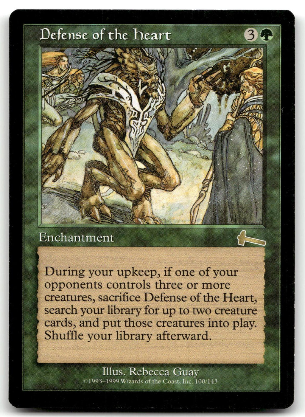 Defense of the Heart 100 Rare Urza's Legacy Magic: The Gathering Near Mint