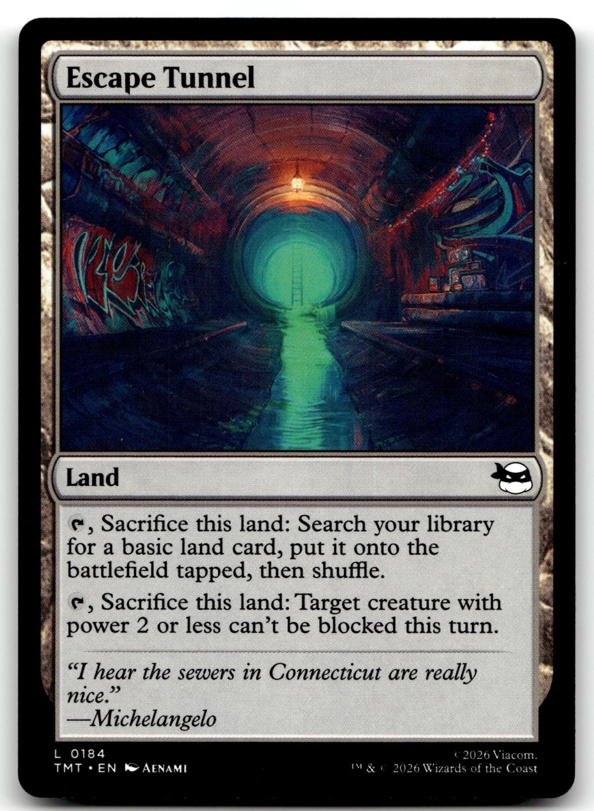 Escape Tunnel 0184 Land Teenage Mutant Ninja Turtles Magic: The Gathering NM