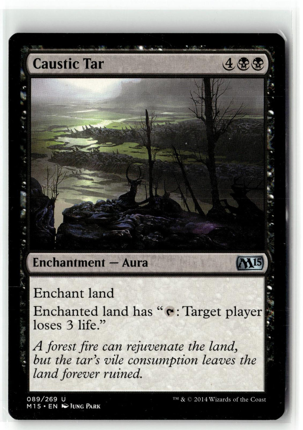 Caustic Tar 89 Uncommon Magic 2015 (M15) Magic: The Gathering Near Mint