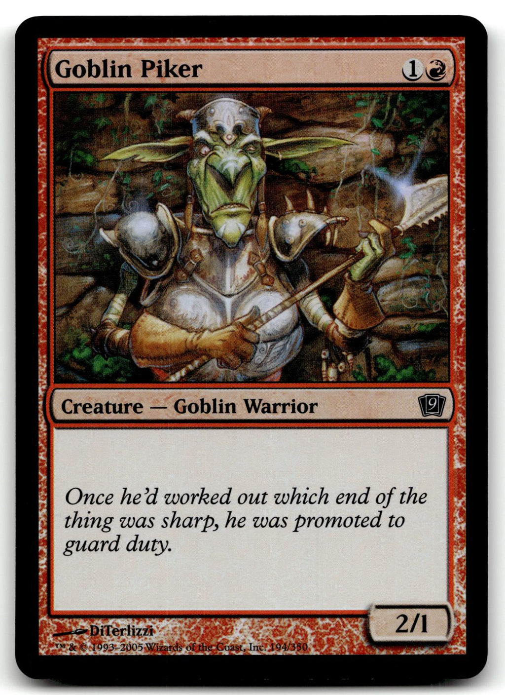 Goblin Piker 194 Common 9th Edition Magic: The Gathering Near Mint