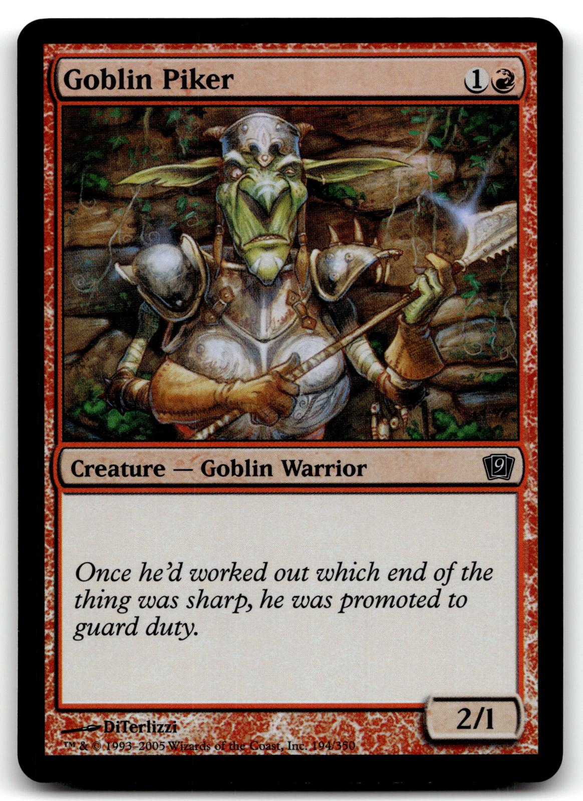 Goblin Piker 194 Common 9th Edition Magic: The Gathering Near Mint