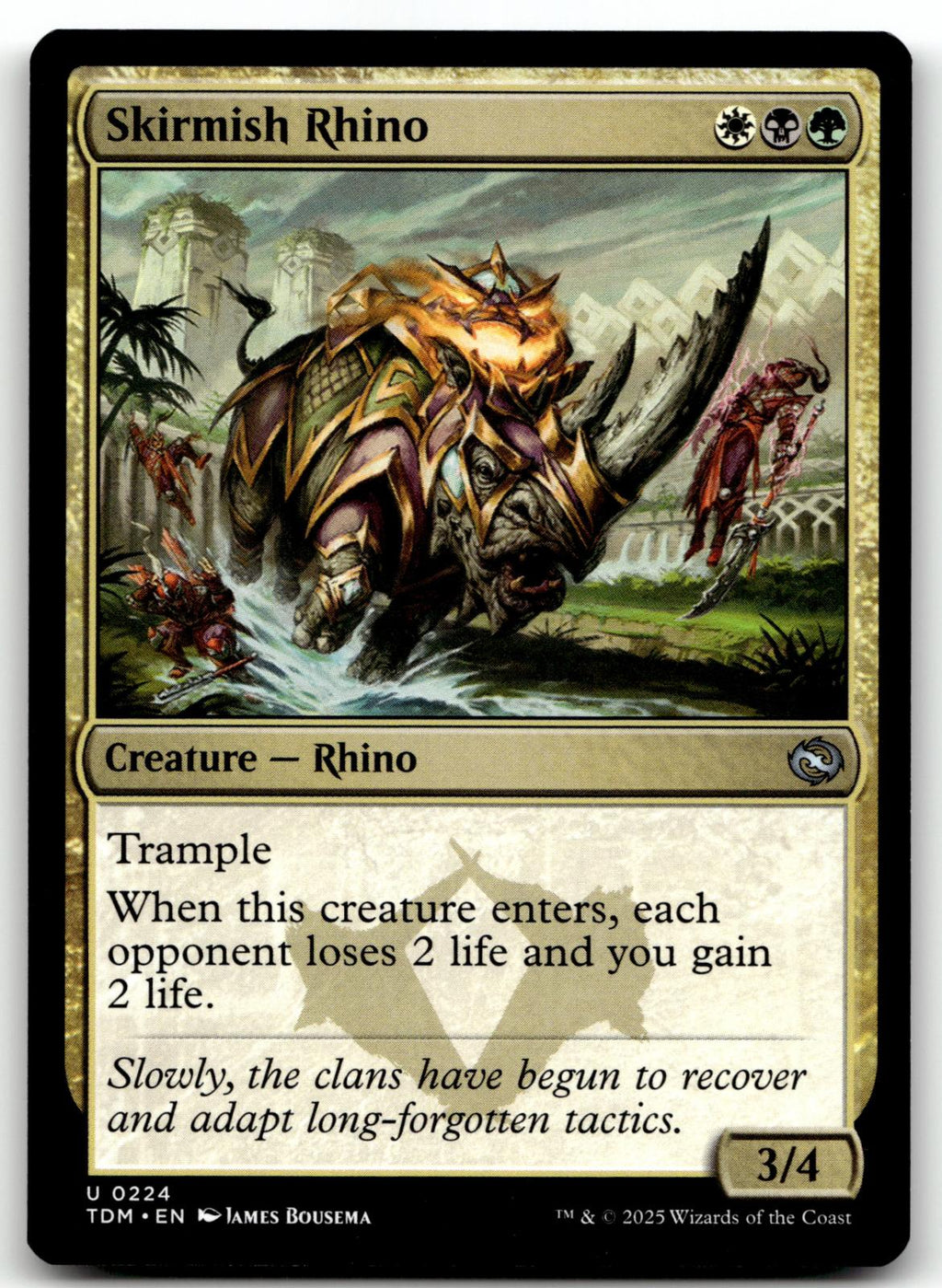 Skirmish Rhino 224 Uncommon Tarkir: Dragonstorm Magic: The Gathering Near Mint