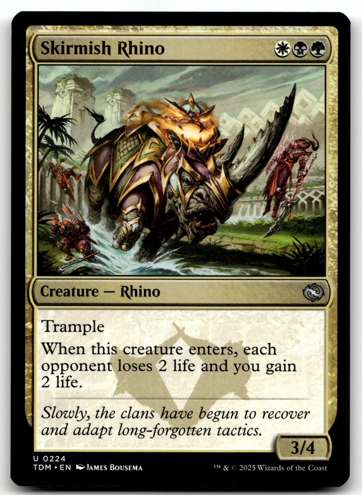 Skirmish Rhino 224 Uncommon Tarkir: Dragonstorm Magic: The Gathering Near Mint
