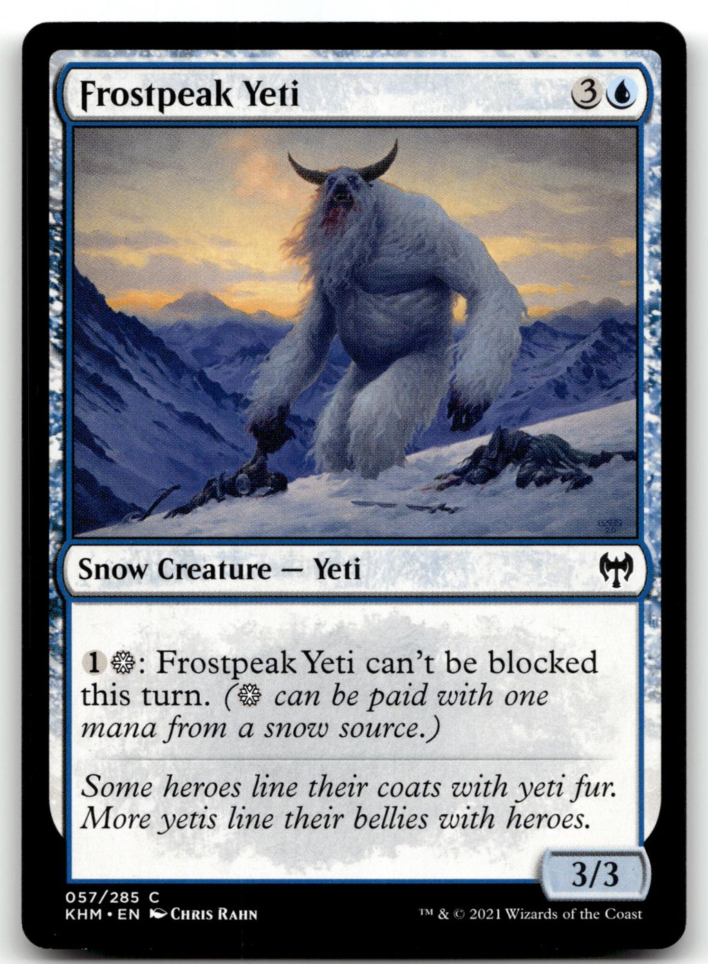 Frostpeak Yeti 57 Common Kaldheim Magic: The Gathering Near Mint
