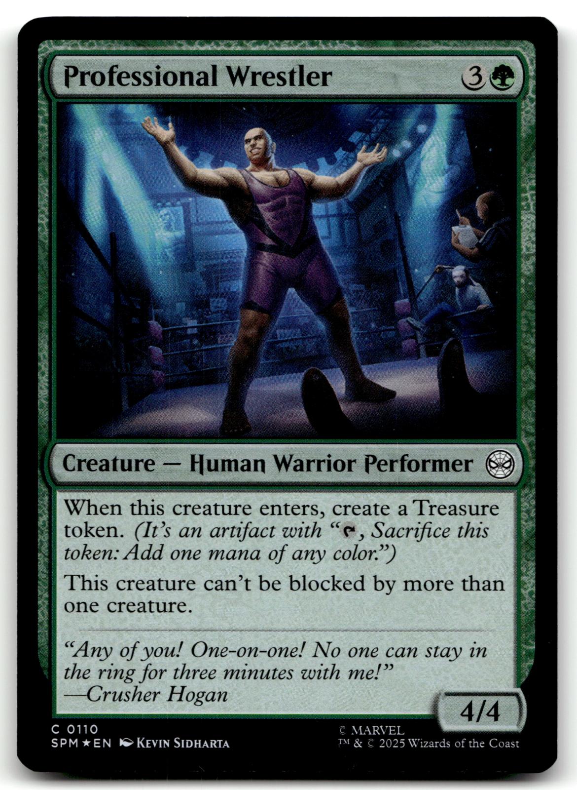 Professional Wrestler 110 Marvel's Spider-Man Magic: The Gathering Foil NM