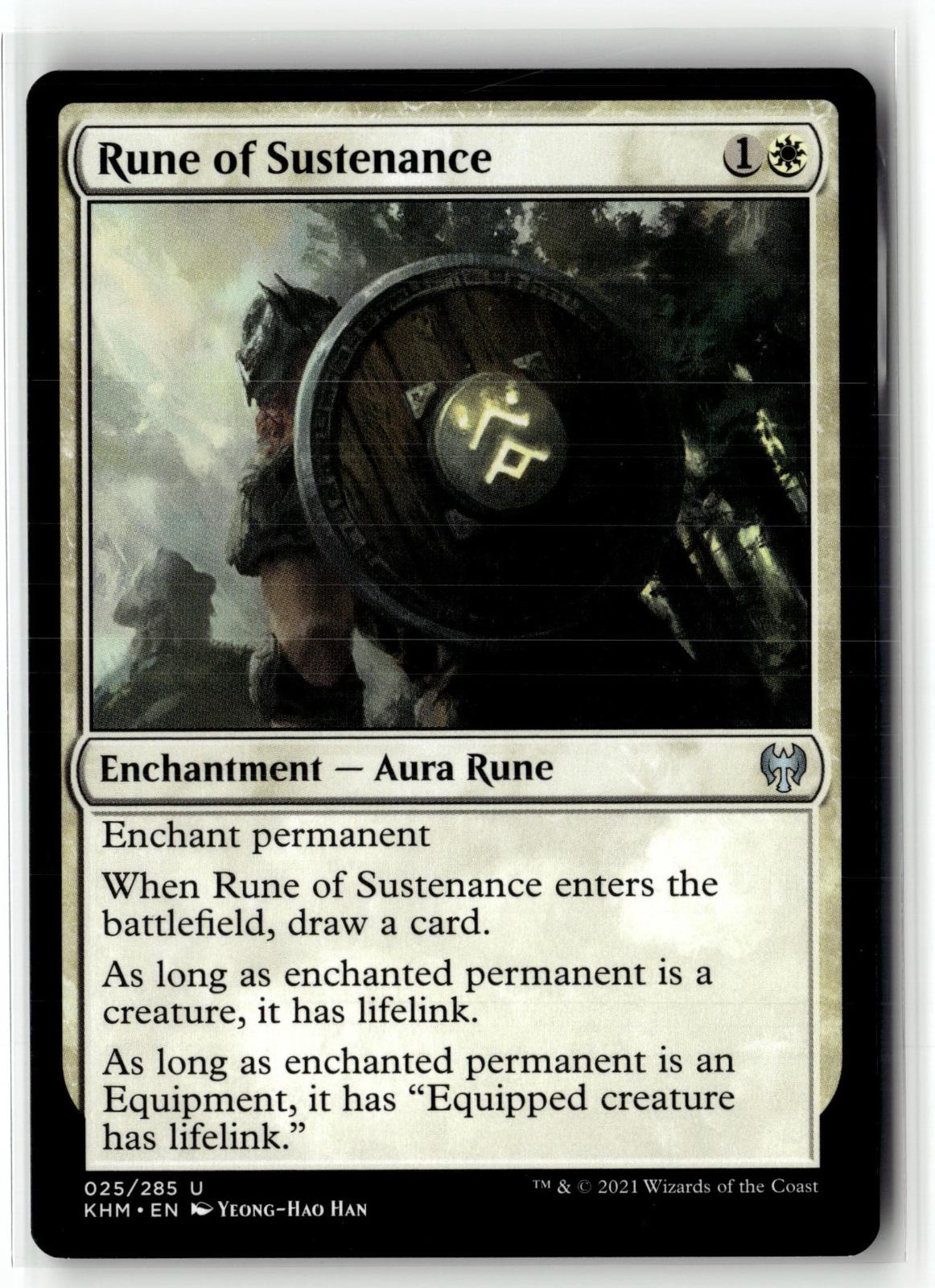 Rune of Sustenance 25 Uncommon Kaldheim Magic: The Gathering Near Mint
