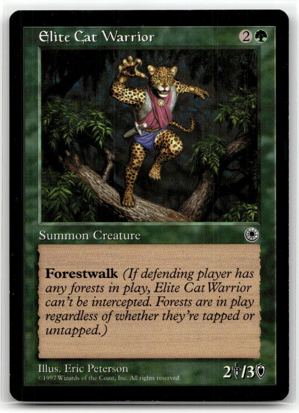 Elite Cat Warrior Common Portal Magic: The Gathering Near Mint