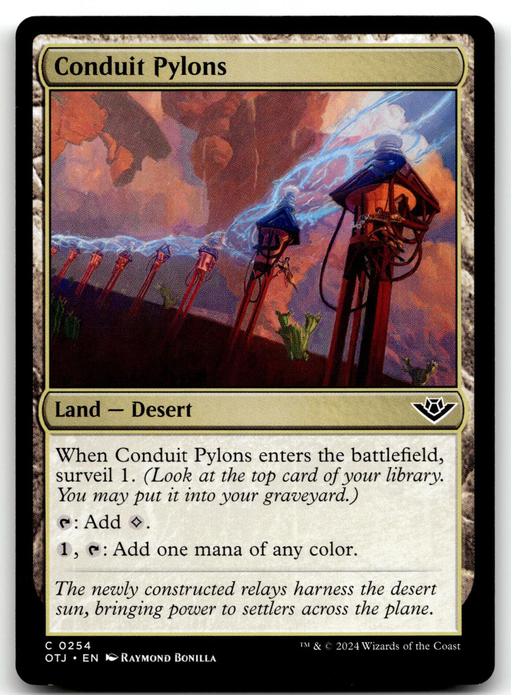 Conduit Pylons 254 Common Outlaws of Thunder Junction Magic: The Gathering NM