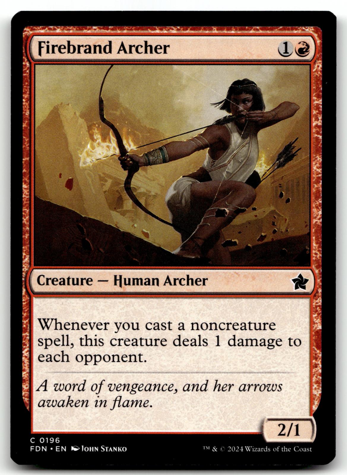 Firebrand Archer 196 Common Foundations Magic: The Gathering Near Mint