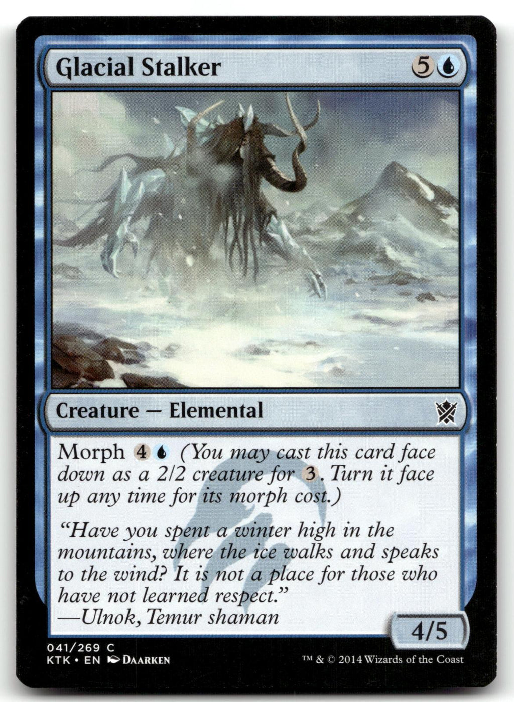 Glacial Stalker 41 Common Khans of Tarkir Magic: The Gathering Near Mint
