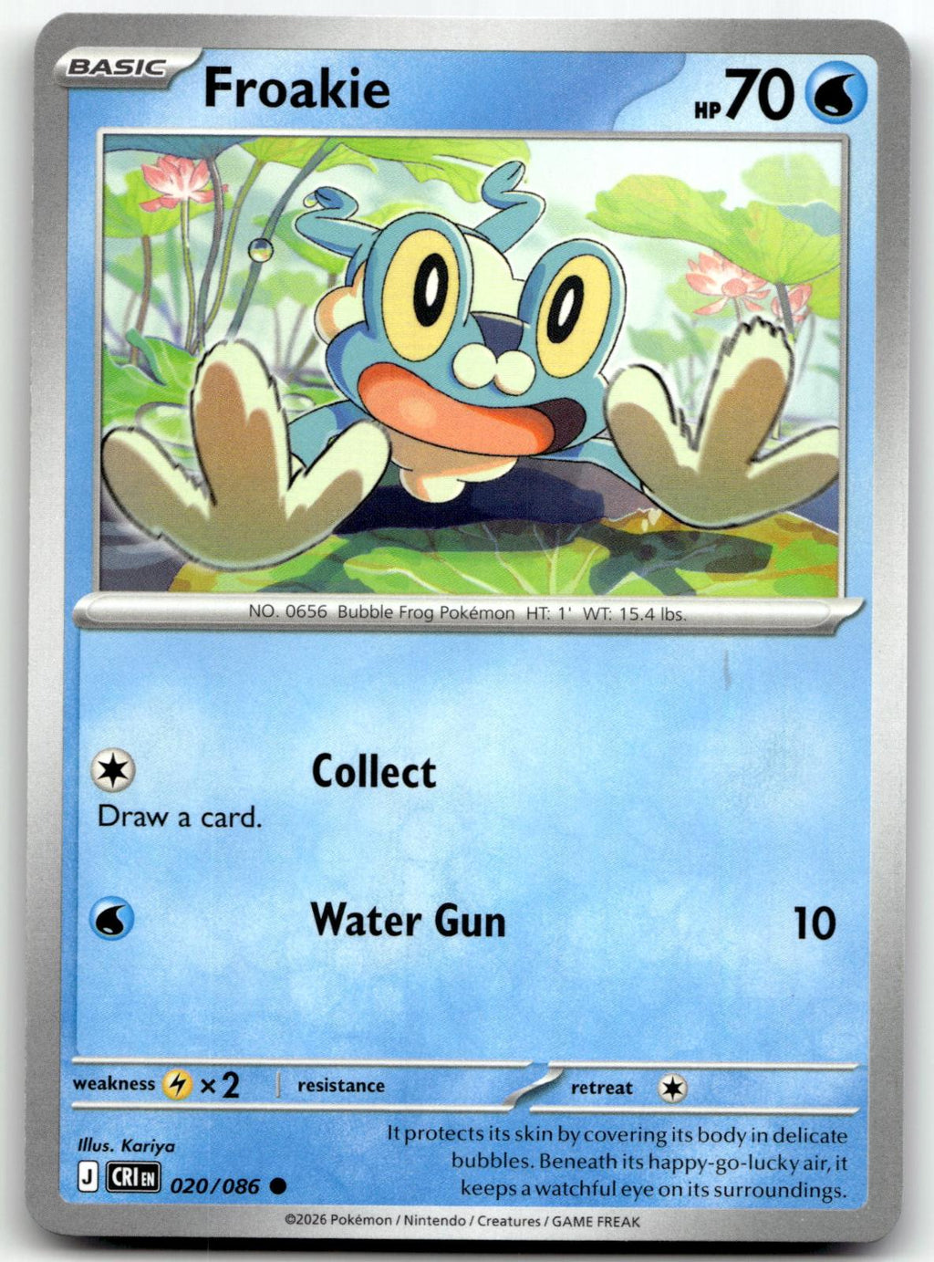 Froakie 020/086 Common Chaos Rising Pokemon Near Mint