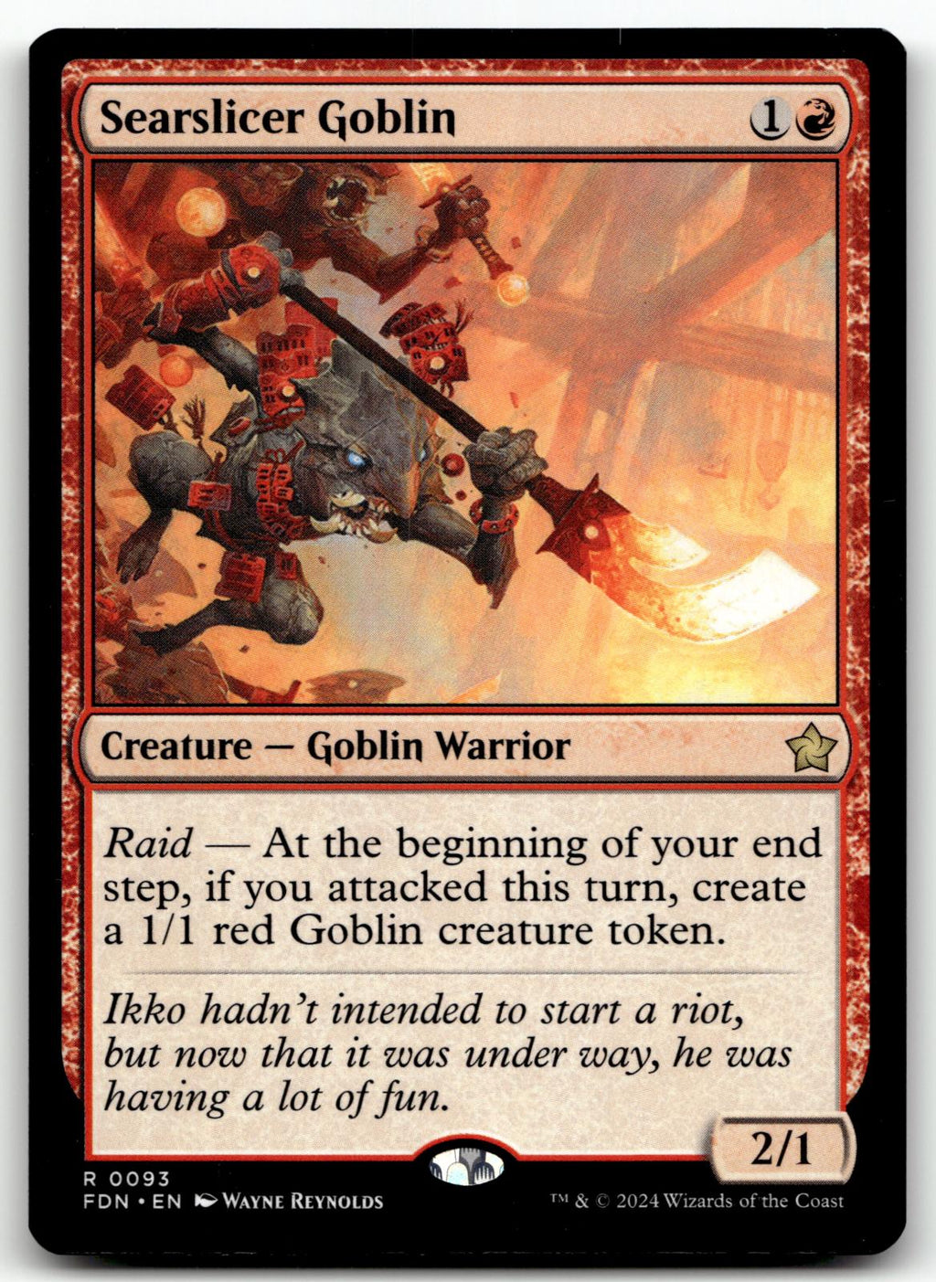 Searslicer Goblin 93 Rare Foundations Magic: The Gathering Near Mint