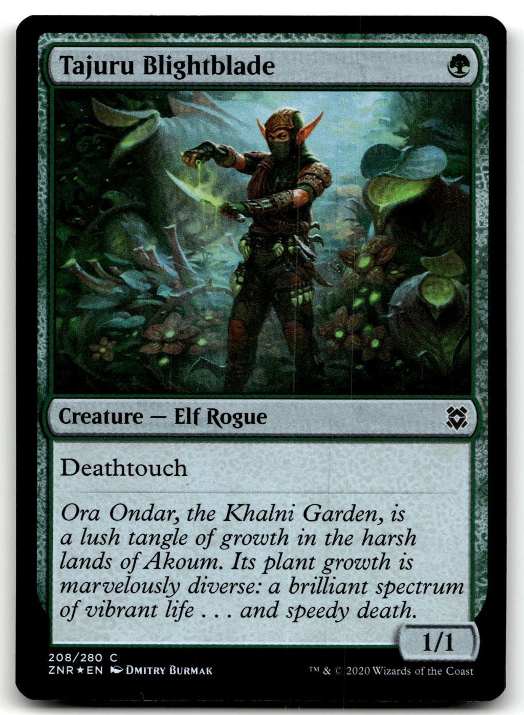 Tajuru Blightblade 208 Common Zendikar Rising Magic: The Gathering Foil NM
