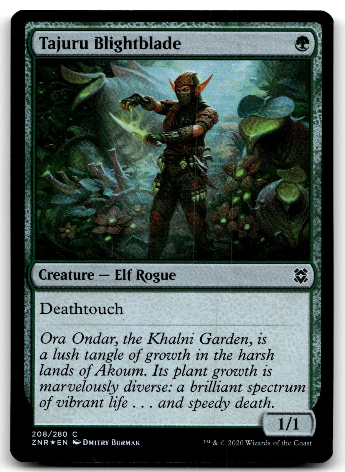 Tajuru Blightblade 208 Common Zendikar Rising Magic: The Gathering Foil NM