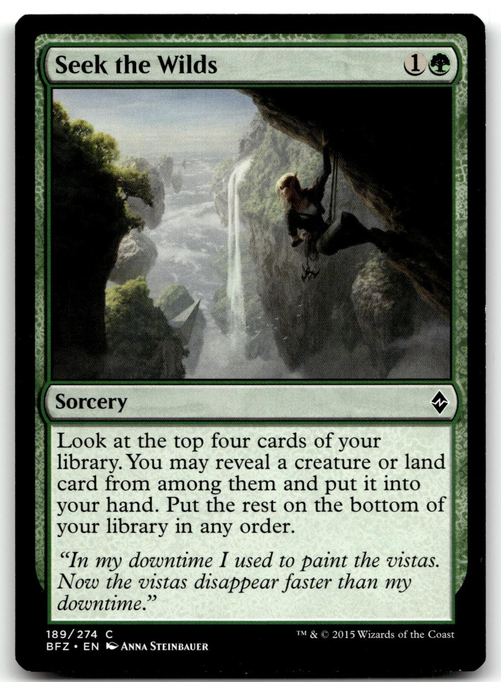 Seek the Wilds 189 Common Battle for Zendikar Magic: The Gathering Near Mint