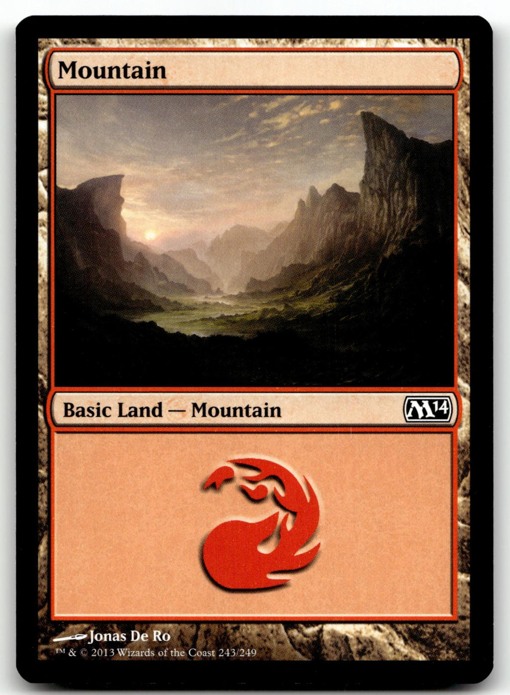 Mountain (243) 243 Land Magic 2014 (M14) Magic: The Gathering Near Mint
