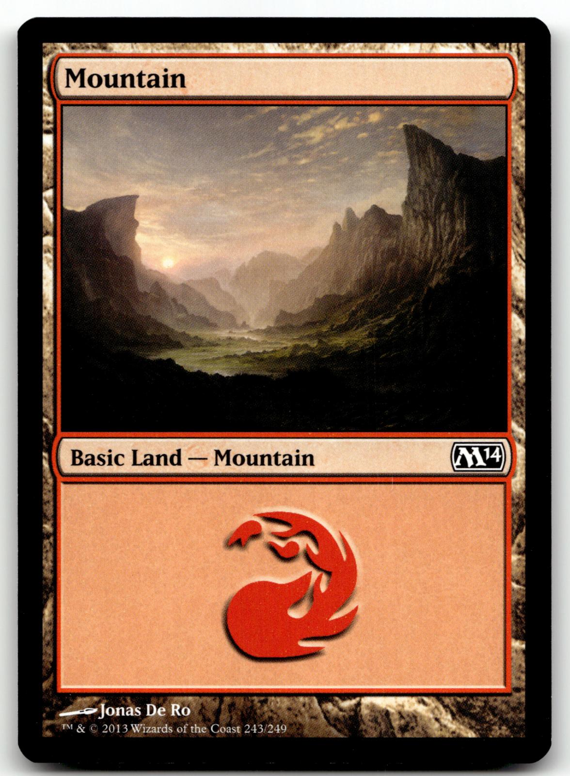 Mountain (243) 243 Land Magic 2014 (M14) Magic: The Gathering Near Mint