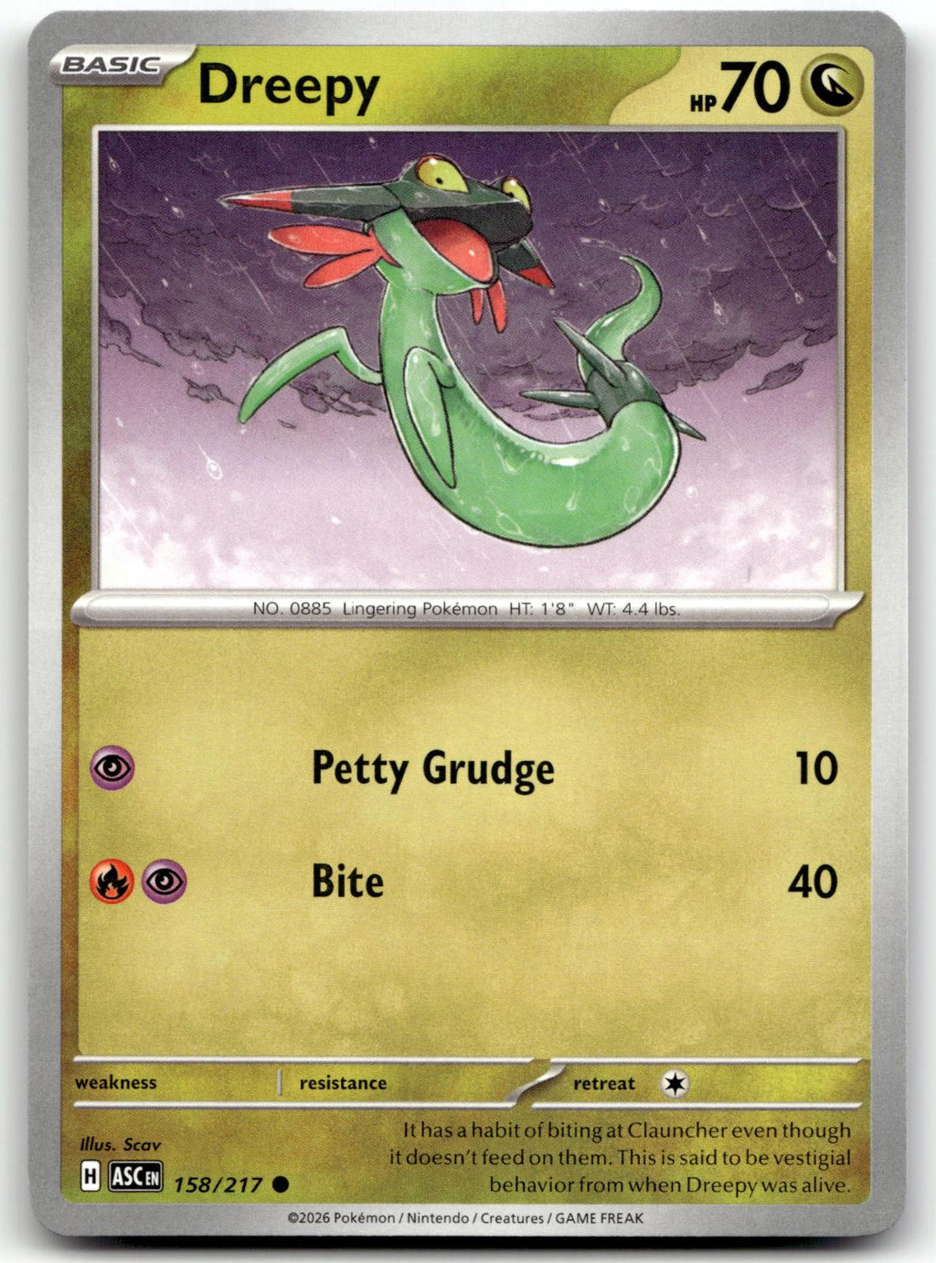 Dreepy 158/217 Common Ascended Heroes Pokemon Near Mint