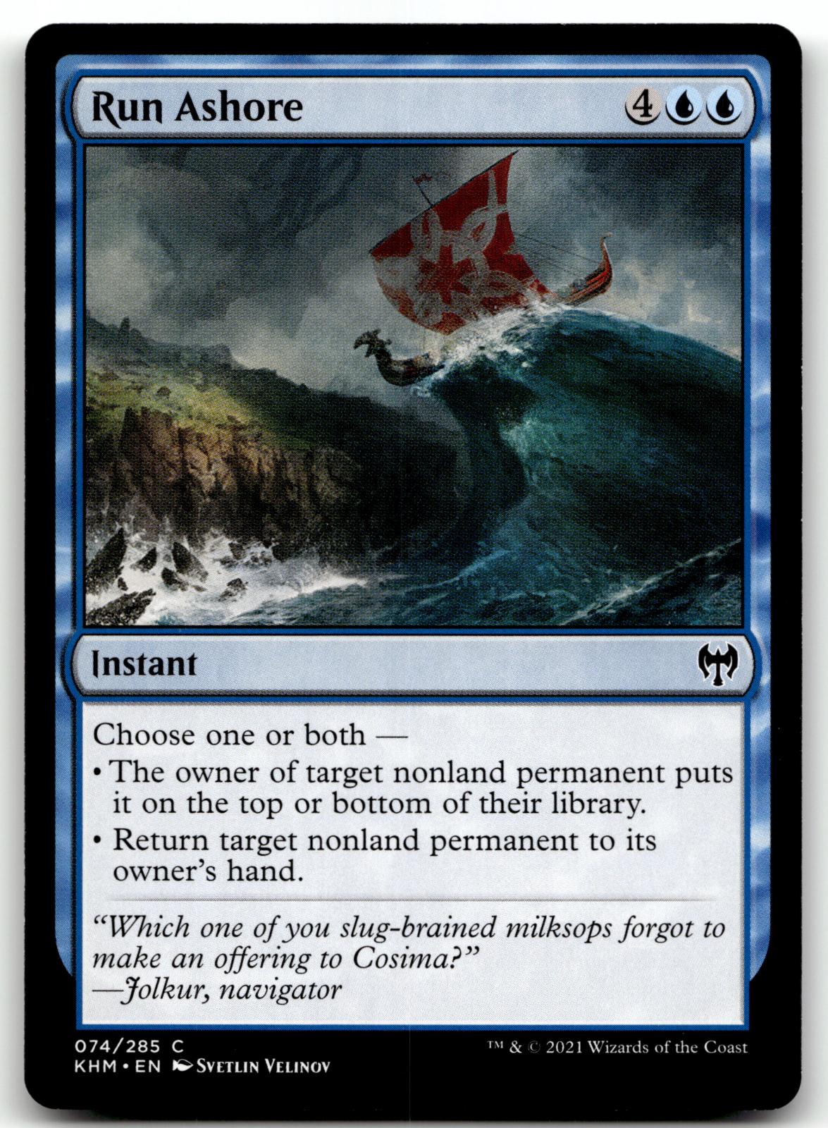 Run Ashore 74 Common Kaldheim Magic: The Gathering Near Mint