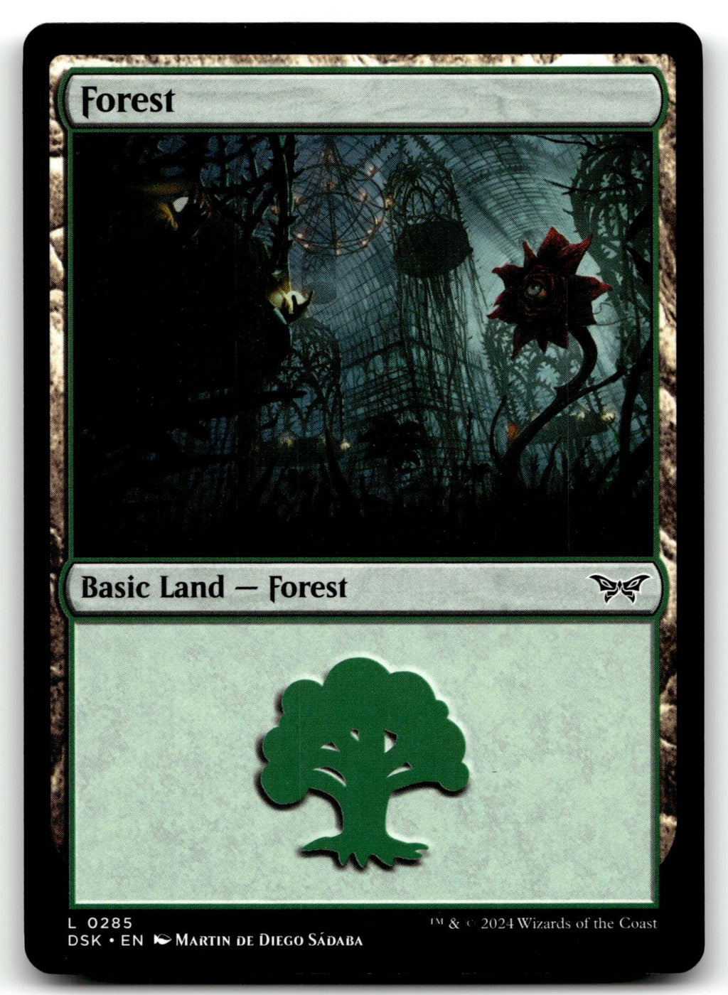 Forest (0285) 285 Land Duskmourn: House of Horror Magic: The Gathering Near Mint